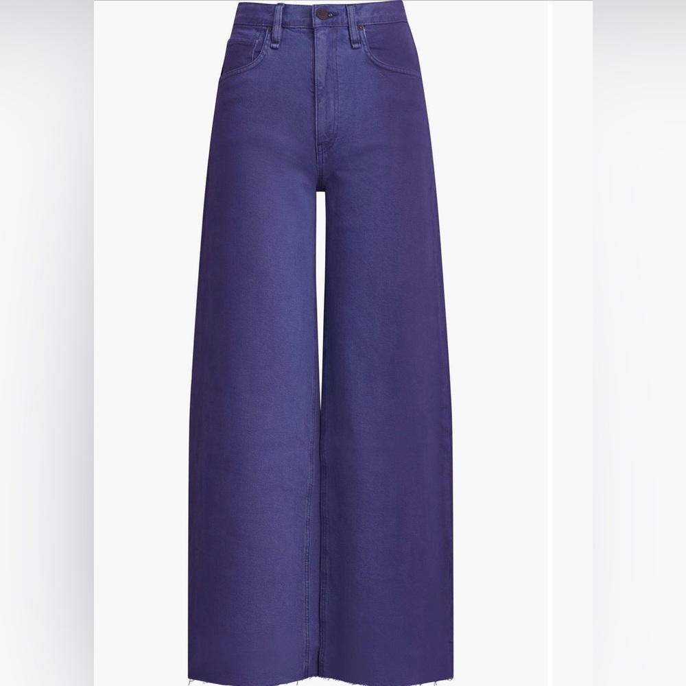 Hudson Jeans James High Waist
Raw Hem Wide Leg in Deep Wisteria Ombré size 26